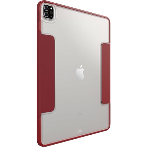 Image of OtterBox - Symmetry Series 360 Elite Case for 12.9 inch iPad Pro 3rd-6th Gen, Scratch-Resistant Tablet Case with Folio and Apple Pencil Holder (Harvard Red)