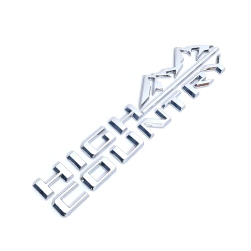 Image of 2pack OEM High Country Emblems 3D Letters Side Badge Compatible with Silverado Tahoe Suburban 2019-2025 High Country 85101611 Glossy Chrome