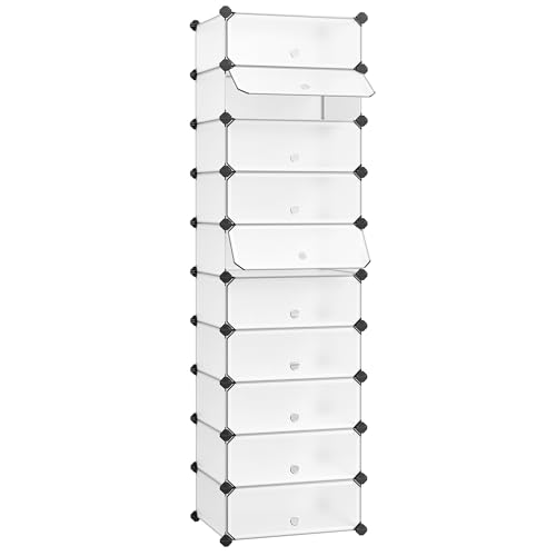 SONGMICS Zapatero Modular con 10 Compartimentos