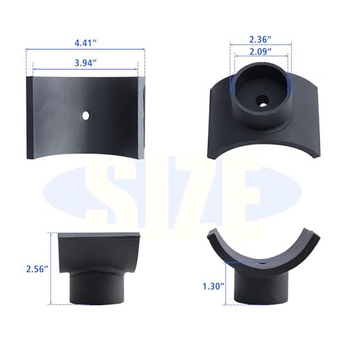 Image of 4 inch Bottle Jack Adapter - Jack Accessories for 4 Inch Axle Tube - Black Lifting Axles Saddle Made of Steel