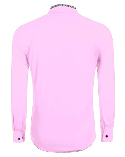 Image of Mens Shirt | Black Cotton Blend Casual | Regular Fit | Full Sleeve | Printed Spread Collar | Solid Plain Style | Summer Office Wear | Stylish Shirt for Men