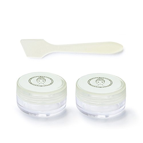 Sembem 2PCS 10g Refillable Empty Cream Jar Cosmetic Packaging Box Travel Refill Pot Makeup Face Cream Container with Spatula