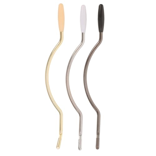 NULYLU 3個エレキギター用トレモロアーム ワミーバー スレッドメタル製 チップ付き ギタートレモロシステム対応