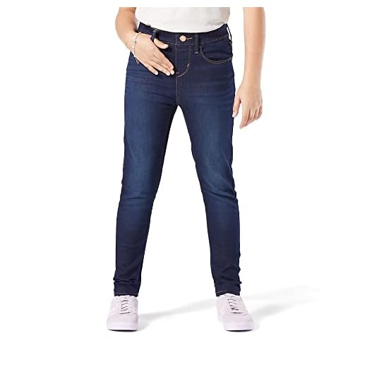 Levi Strauss Signature Gold Girls' Pull On Super Skinny Jeans, (New) Grand Mesa, 12