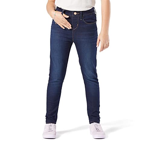 Levi Strauss Signature Gold Girls' Pull On Super Skinny Jeans, (New) Grand Mesa, 7