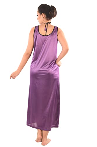 Image of Women's Nightwear Nightdress Nighty,Robe with Top & Shots Set (4pc Set of Robe, Nighty, Top & Shorts)