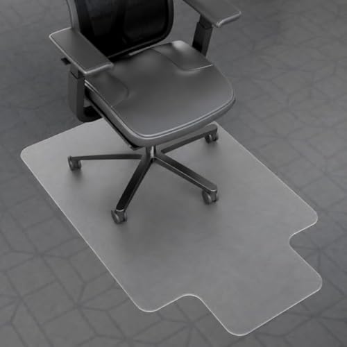Image of Qlarity Covers Office Chair Mat for Hardwood, Tile & Laminate Floors | Frosted Floor Protector | Anti-Slip, Scratch Protection, Smooth Rolling (2mm, 45 x 53 Inch, Lip)