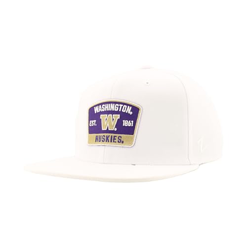 Gorra plana oficial Zephyr NCAA blanca miniatura 1