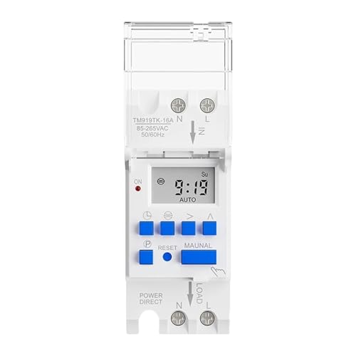 uikios Interruptores programables de temporizador electrónico dieciséis -30 amperios, interruptores de control de temporizador digital para el hogar y la oficina, ahorro de energía Ap
