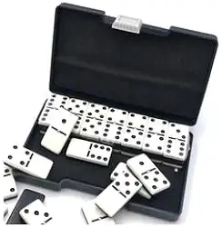 Dominó Profissional, Preto e Branco, 12mm de Espessura, Peças Grandes