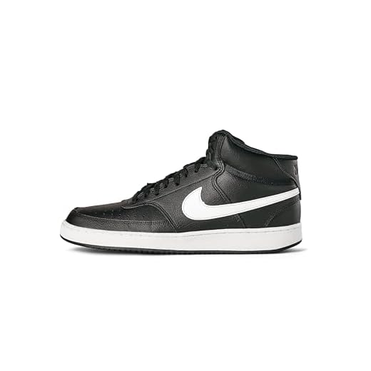 Nike Herren Court Vision Mid Next Nature Basketball Shoe, Black/White-Black, 44 EU