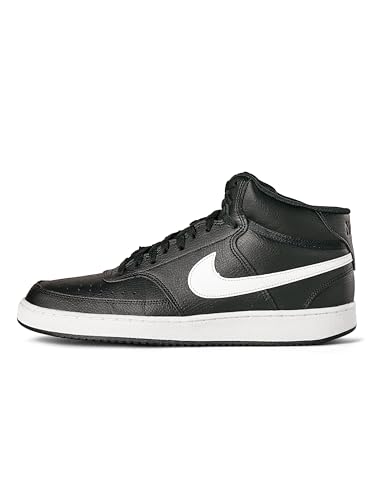 Nike Herren Court Vision Mid Next Nature Basketballschuhe, Black/White-Black, 43 EU