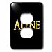 3dRose Alene popular baby girl name in the USA. Yellow on... - Light Switch Covers (lsp-376551-6)