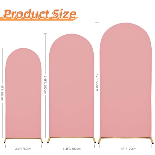 Wedding Arch Cover 6.6FT Arch Backdrop Cover Spandex Fitted Arch Cover for Round Top Chiara Backdrop Stand Covers for Wedding Birthday Party Baby Shower Banquet Ceremony Decoration - Image 3