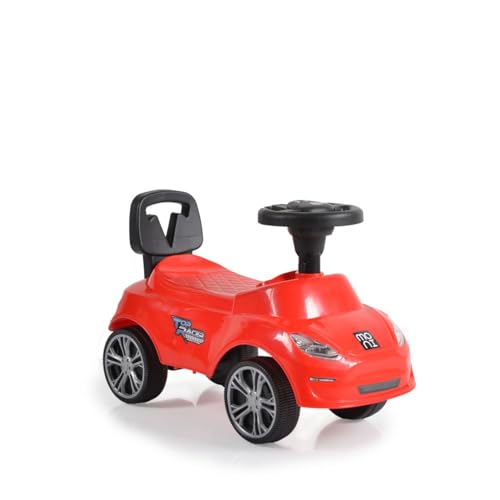 Moni Rutschauto Muse, Rutscher, Musikfunktion, Rückenlehne, Lenkrad, ab 3 Jahren, Farben:rot – Bild 3