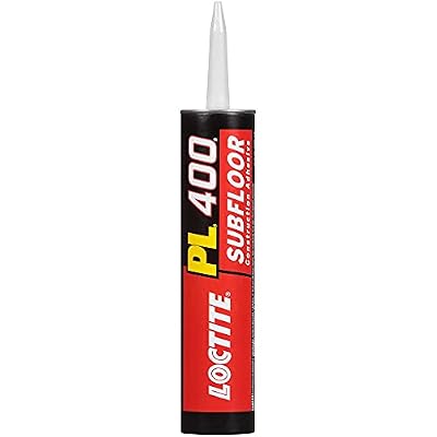 Loctite PL 400 Subfloor and Deck Construction Adhesive, 10 Ounce Cartridge, White (1652275)