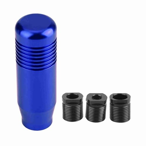 KIMISS Manopola pomello cambio manuale in lega di alluminio Maniglia testata Shifter 8.5cm (nero, blu, rosso, colorato)(blu)