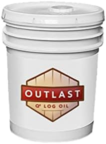 Outlast - Q8 Log Oil Wood Preservative for Decks, Log Homes, End Cuts, & More - Natural - 5 Gallon