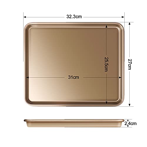 Usun Bakeware Nonstick Cookie Sheet 12.5X10.6In Baking Tray Carbon Steel Bakeware Sheet For Oven Easy Clean #TOP2