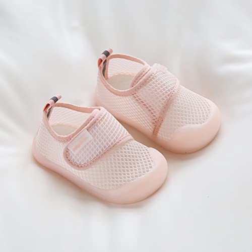 Baby Boy Girl Shoes Lightweight Breathable Toddler Mesh Sneakers Beach Water Shoes Non-Slip First Walking Shoes 6 9 12 18 24 Months(12-18 Months, 1-Pink) #TOP6