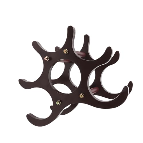 Soporte para 6 botellas de vino en madera roja miniatura 7