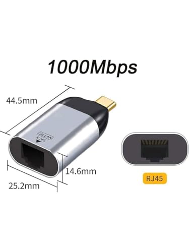Image of USB C to Ethernet Converter, Gigabit RJ45 Network Adapter for Windows, Mac & Android