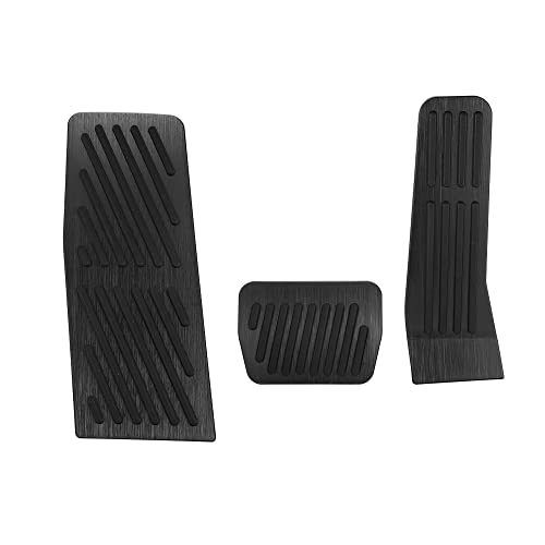 X AUTOHAUX 3pcs Gas Pedal Brake Pedal Rest Pedal Pad Cover Anti Slip Footrest for Mazda 2 3 6 CX-3 CX-5 CX-9 Car Pedals Accessories Black