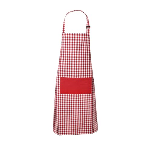 Image of LITO LINEN AND TOWEL Kitchen Apron| 100% cotton Easter Checkered Design Apron with 2 Front Centre Pocket With adustable buckle & Long Strap - Multicolor