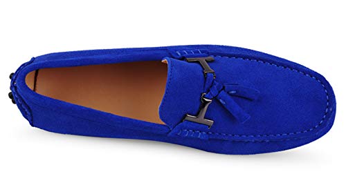Santimon Mens-Moccasins Penny-Loafers Slip-On Casual Dress-Shoe Suede Tassels Boat Driving-Shoes3
