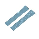 Genre : Unisexe BEUAOCK Bracelet de montre FKM à dégagement rapide, Compatible avec Cartier Dumont, 16mm, 18mm, 19mm, 20mm, 21mm, 22mm, boucle déployante, bracelets de montre CTS(Gray Blue,19mm)