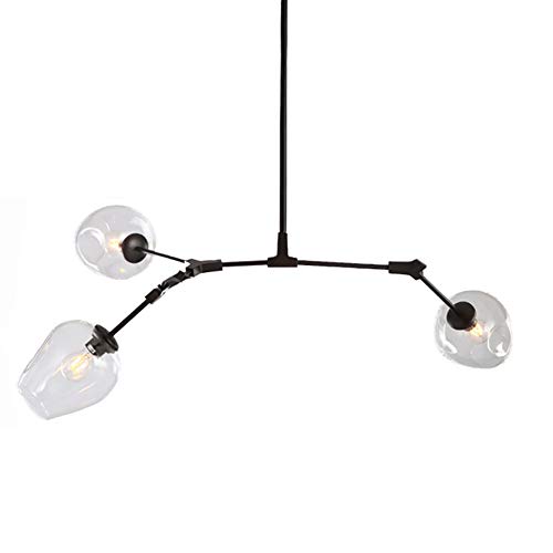 Lustre Sputnik E27 à 6 lampes bleues et plafonnier ajustable