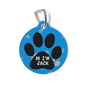 Gifts Bucket Round Shape Collar Locket/Pendant for Dogs & Puppy Pet Tags Name, 1 Count - HI IM JACK