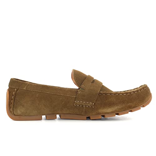 Image of Clarks Mens Oswick Bar Dark Olive SDE Loafer