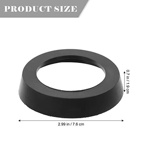 DOITOOL 6pcs Pressure Washer Pump Water Seal Pitcher Pump Upper Suction Cup Leather Cup Replacement Pitcher Pump Cup Black - Image 3
