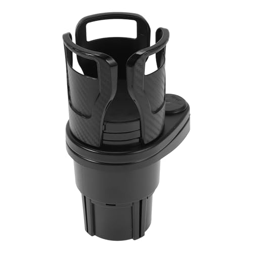 Portavasos para auto giratorio 2 en 1 negro carbono miniatura 1