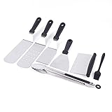Grillspachtel Edelstahl Set 10Stück Pro Grillbesteck Edelstahl Grill Plancha...
