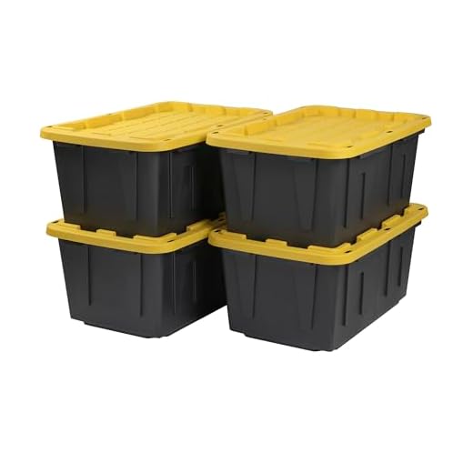 BLACK & YELLOW 27-Gallon Storage Container Pack