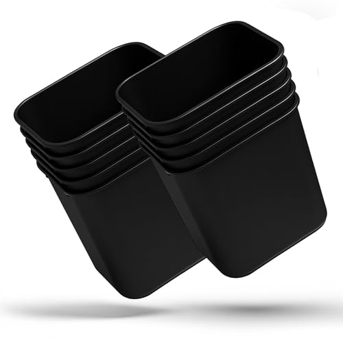 Caneca de basura rectangular negra 7 galones pack 10