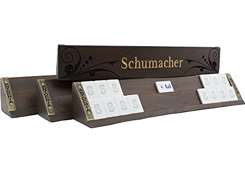 Juego de Rummy de Madera Personalizado con Estuche