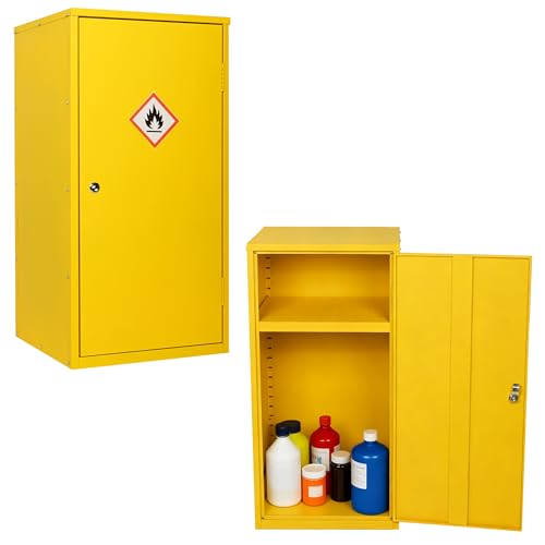 Nisorpa 910 x 460 x 460mm Hazardous Storage Cabinet Fire Proof Flammable Storage Cabinet Industries COSHH Cabinet Metal Chemical Storage Cupboards