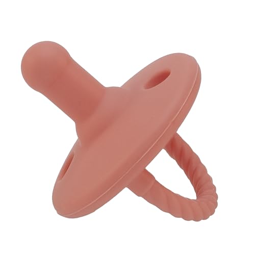 BABYZOCO Chupete de silicona para bebe, Chupón para bebe, Chupe para bebe, chupetes para recién nacidos, Libre de BPA, Tetina suave, Talla 1, Apto para 0 a 6 meses, Rosa