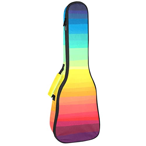 Housse pour ukulélé – Rayures arc-en-ciel colorées – Rembourrage en éponge de 10 mm d’épaisseur – 53,3 cm – Avec sangles… - Les Beatles, Paul McCartney, John Lennon, RIngo Starr, George Harrison Housse pour ukulélé - Rayures arc-en-ciel colorées - Rembourrage en éponge de 10 mm d'épaisseur - 53,3 cm - Avec sangles…