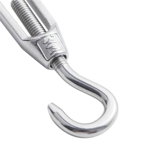 10 PCS Turnbuckle Gancho de Acero Inoxidable M8 para Tensado de Cable miniatura 4
