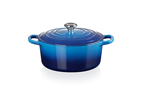 Le Creuset Signature Gusseisen-Bräter mit Deckel, Ø 22 cm, Rund, Für alle Herdarten und Induktion geeignet, Volumen: 3,3 l, 3,932 kg… – Ansicht 2