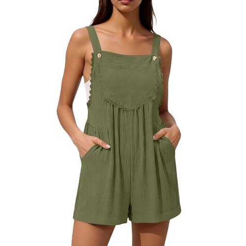 Mono de mujer ligero e informal tipo pelele corto para vacaciones de verano