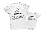 bulabadoo coppia maglietta uomo body neonato - io faccio bambini fantastici - bambino fantastico - bimbo - marito - festa papà - idea regalo