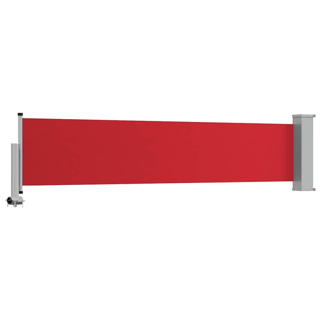 Myheimly Seitenmarkise Ausziehbar Sonnenschutz Sichtschutz Windschutz Seitenrollo Markise Seitenwandmarkise Balkon Garten Terrasse Rot,60 x 300 cm