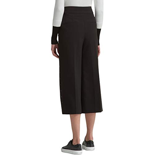 DKNY Womens Wide Leg Culotte Pants, Black, 102