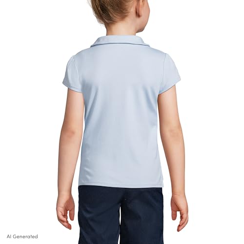 Image of Lands' End Girls Short Sleeve Peter Pan Collar Polo Shirt