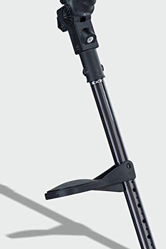 Ergobaum® Black Mamba by Ergoactives. 1 Pair (2 Units) of Ergonomic Forearm Crutches - Adult 5' - 6'6'' Adjustable (Real Carbon Fiber Material)